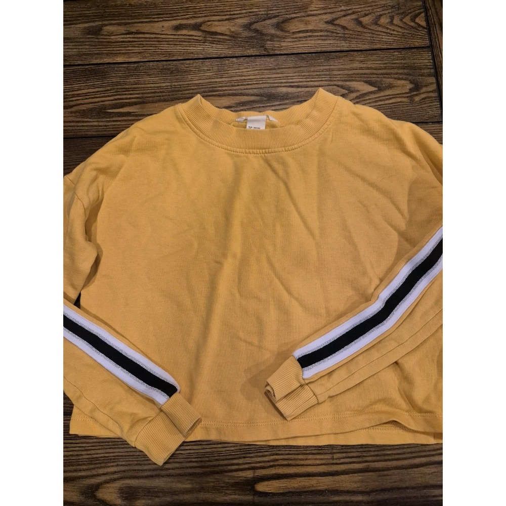 GIRL'S H&M Yellow Shirt Sweatshirt Top Size 10-12‎ EUC